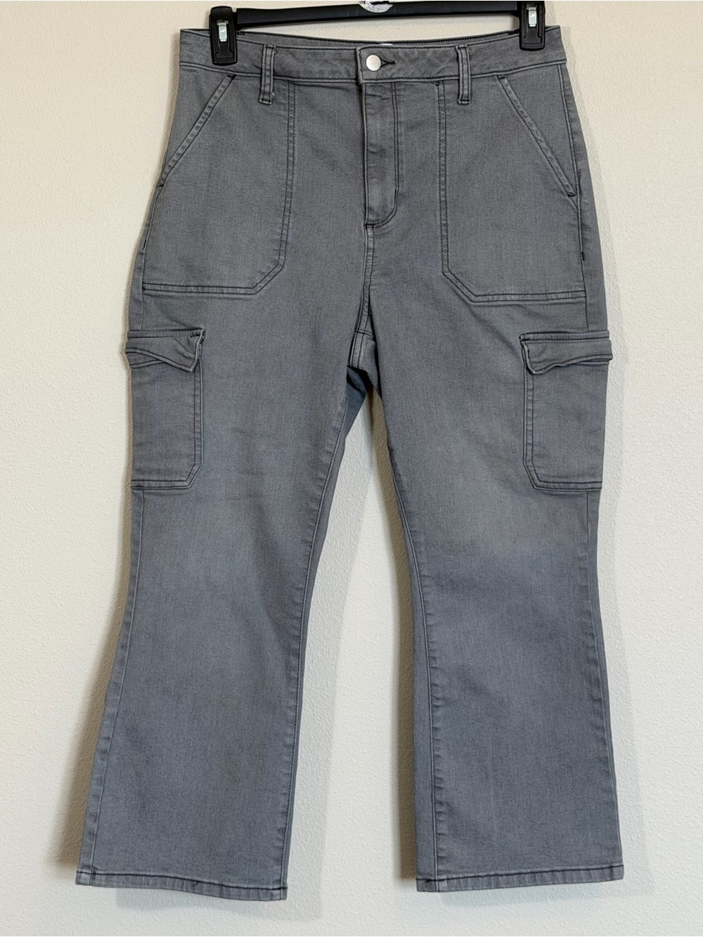 Sonoma Gray Straight-Leg Cargo Jeans